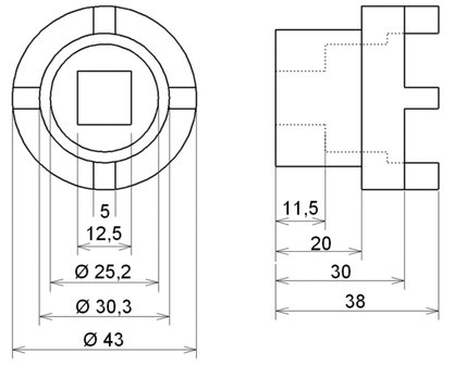 Scanalatura Tappo dado per bracci Suzuki oscillanti