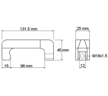 Gancio per estrattore iniettore, 12 mm