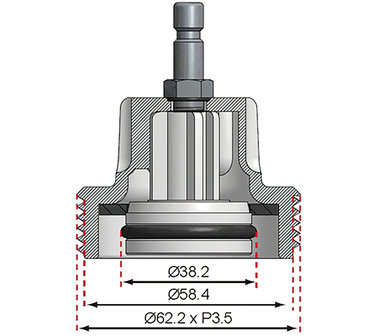 Adattatore n. 9 per il kit di prova della pressione del radiatore Audi