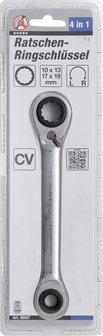 4-in1 Ratchet Wrench, 10x13 - 17x19 mm