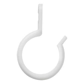 Clip per tenda per palo tenda 20-25mm con fessura bianco