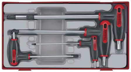 Set Allen con impugnatura a t tc-tray 2,5/8mm 7dlg