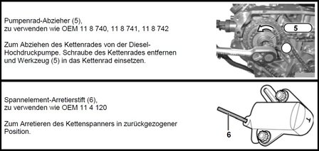 Serie di utensili per regolazione motore per BMW e MINI , 1.5 &amp; 2.0L Diesel