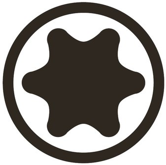 Inserto attacco esagono esterno (1/4) profilo a T (per Torx)