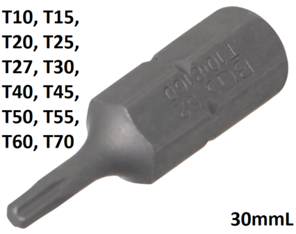 Inserto attacco esagono esterno (5/16) profilo a T (per Torx)