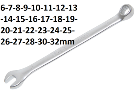Chiave combinata anello-forchetta forgiato a caldo metrico sciolto 6-32mm