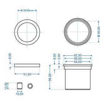 Cuscinetto scorrevole per freno a inerzia adatto per Knott KF27A - KF30C - KRV30B - KRV30A B