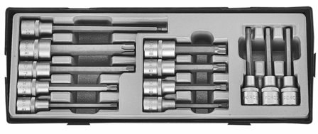 Set 1/2 cappuccio Torx - Inbus - Spline 12 pezzi