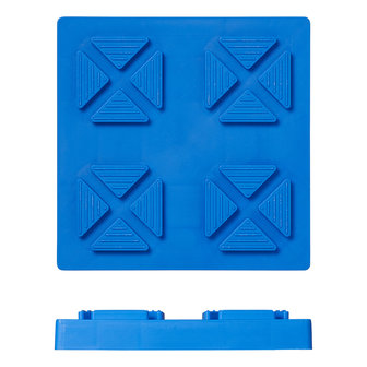 Piastre di base impilabili 21x21x3 3cm - set da 4 pezzi