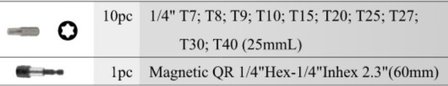 Set di bit Torx 11 parte
