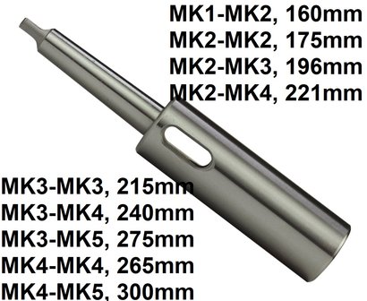 Manicotto di prolunga cono morse DIN2187