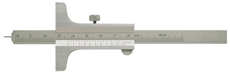 Profondimetro con punto di misura intercambiabile in acciaio temprato 0-200mm