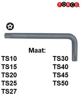 Set di chiavi angolari Torx TS a 5 lati