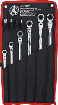 Set di chiavi a cricchetto doppio 8 - 19 mm 10 pz
