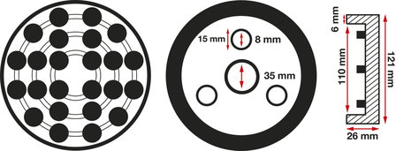 Dischi in gomma per ponti sollevatori &Oslash; 120 mm