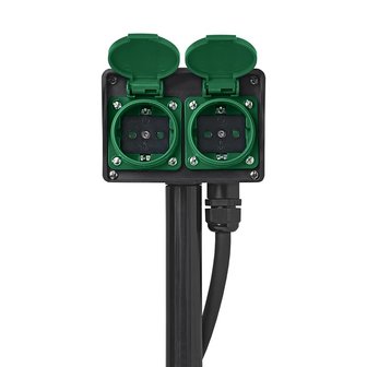 Picchetto da giardino Schuko 4 vie 2M 3x2 5mm&sup2;