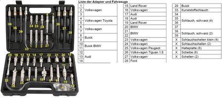 Dispositivo per cambio e lavaggio olio cambio automatico con set di adattatori