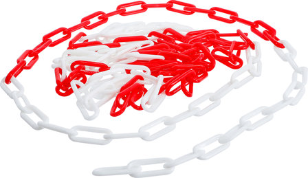 Catenella di chiusura Rosso-bianco Plastica 5 m