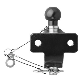 Gancio di traino a sfera nero combinato versione doppia D21 S350 omologato E