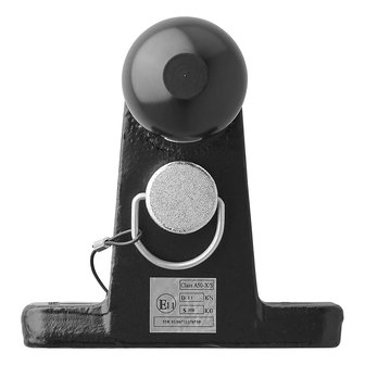 Gancio di traino a sfera nero combinato versione doppia D21 S350 omologato E