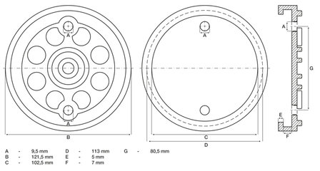 Dischi in gomma per ponti sollevatori &Oslash; 120 mm