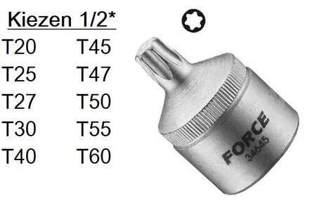 Porta bit Torx 1/2 (pezzo unico)