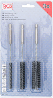 Serie di levigatori cilindro freni flessibile attacco esagono esterno 6,3 mm (1/4) Grana 60 / 80 8 - 12 - 20 mm 3 pz