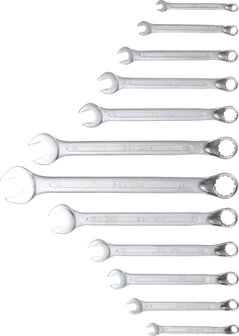 Serie di chiavi combinate anello-forchetta piegate 6 - 22 mm 12 pz
