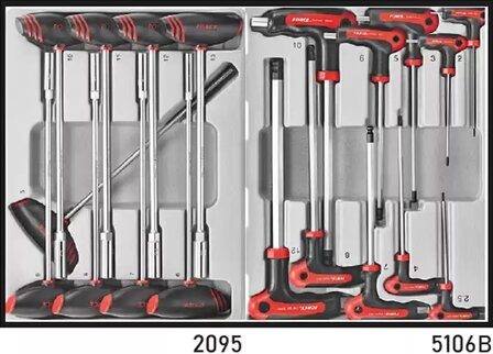 Carrello portautensili rosso a 8 cassetti con 303 utensili