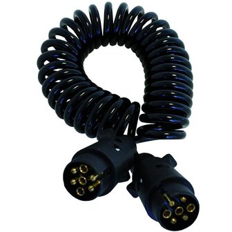 Cavo a spirale 3M con spina 2x a 7 poli PVC