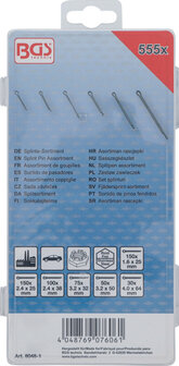 Assortimento coppiglie acciaio inox &Oslash; 1,6 - 4,0 mm 555 pz