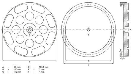 Dischi in gomma per ponti sollevatori &Oslash; 120 mm