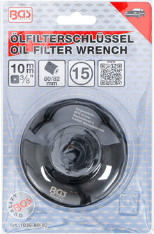 Chiave filtro olio 15 lati diametro 80 - 82 mm