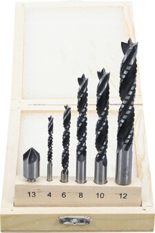 Serie di corone trapano per legno 4 - 12 mm 6 pz