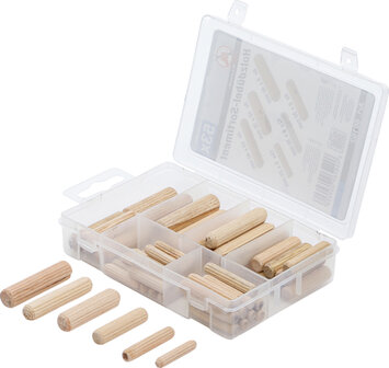 Assortimento tasselli per legno &Oslash; 5 - 10 mm 53 pz