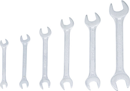 Serie di chiavi combinate anello-forchetta 6 x 7 - 18 x 19 mm 6 pz
