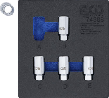 Modulo per carrelli portautensili 1/6: set di utensili per bulloni di sicurezza per Tesla 5 pz