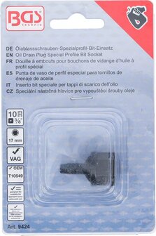 Inserto bit speciale per tappi di scarico dell&rsquo;olio (3/8) per VAG