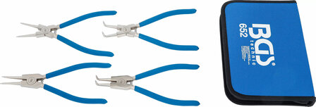 Serie di pinze per anelli seeger 250 mm 4 pz