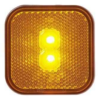 Luce di posizione laterale 12 24V arancione 65 x 65 mm LED