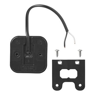 Luce di posizione laterale 12 24V arancione 65 x 65 mm LED con supporto