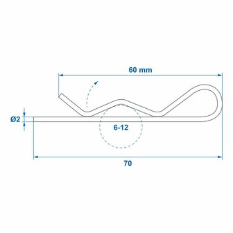 Seeger singolo 2mm 6-12mm