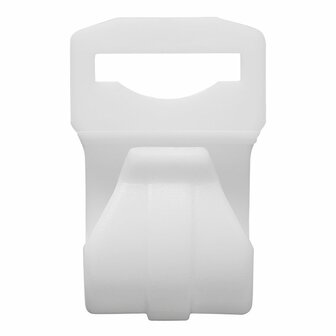 Clip per tenda per palo tenda 20-25mm con fessura bianco