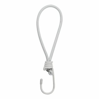 Tenditore per tenda elastico bianco con gancio