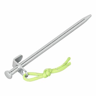 Picchetto da roccia 20 cm in acciaio zincato con gancio a L Heavy Duty