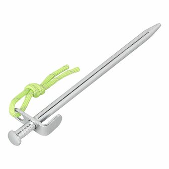 Picchetto da roccia 20 cm in acciaio zincato con gancio a L Heavy Duty