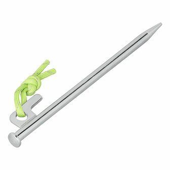 Picchetto da roccia 20 cm in acciaio zincato con gancio a P Heavy Duty