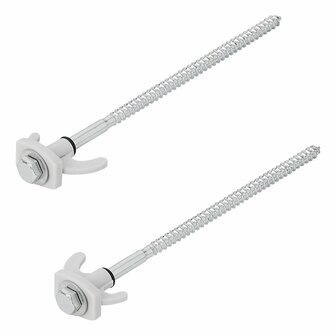 Picchetto da tenda 20cm in metallo avvitabile con gancio in plastica