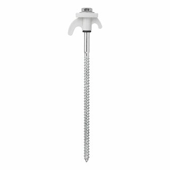 Picchetto da tenda 20cm in metallo avvitabile con gancio in plastica