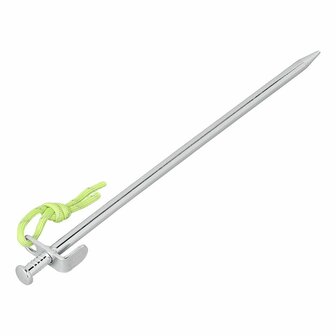 Picchetto da roccia 30 cm in acciaio zincato con gancio a L Heavy Duty